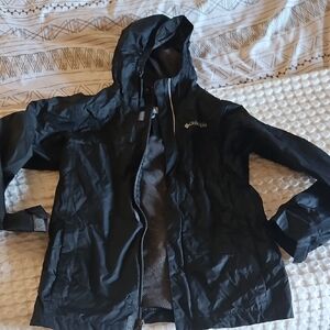 Columbia Black Waterproof Spring Jacket Size Medium (10-12)